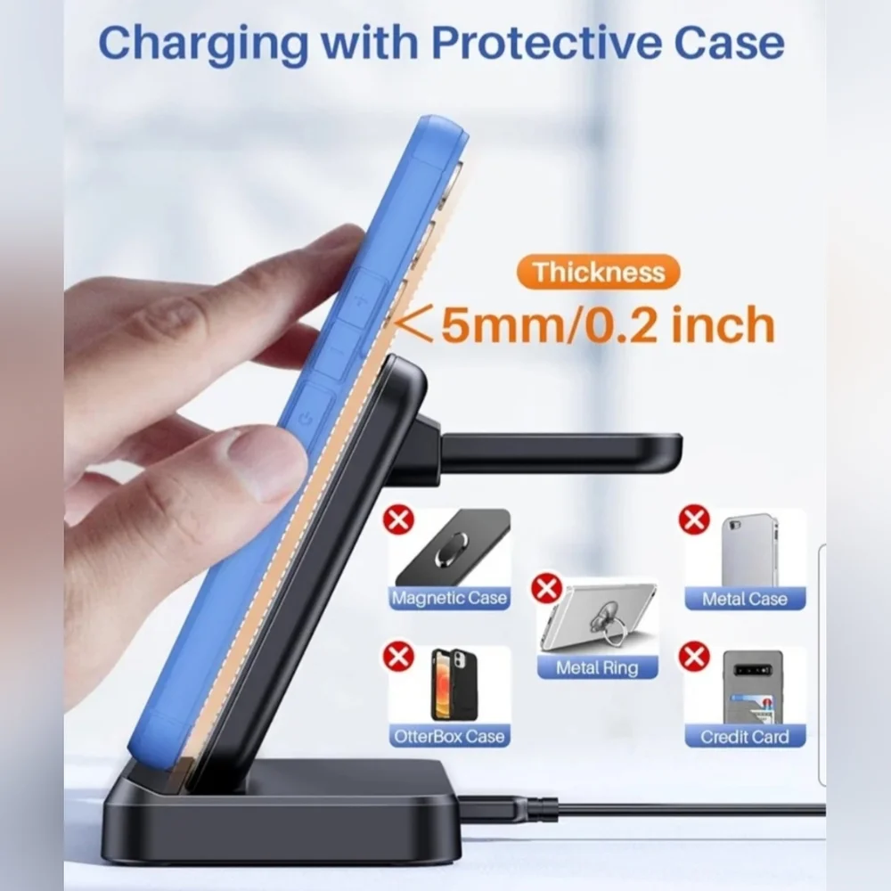 LK Wireless Charger for Samsung Charging Station 3 in 1 Charger for Galaxy Watch
